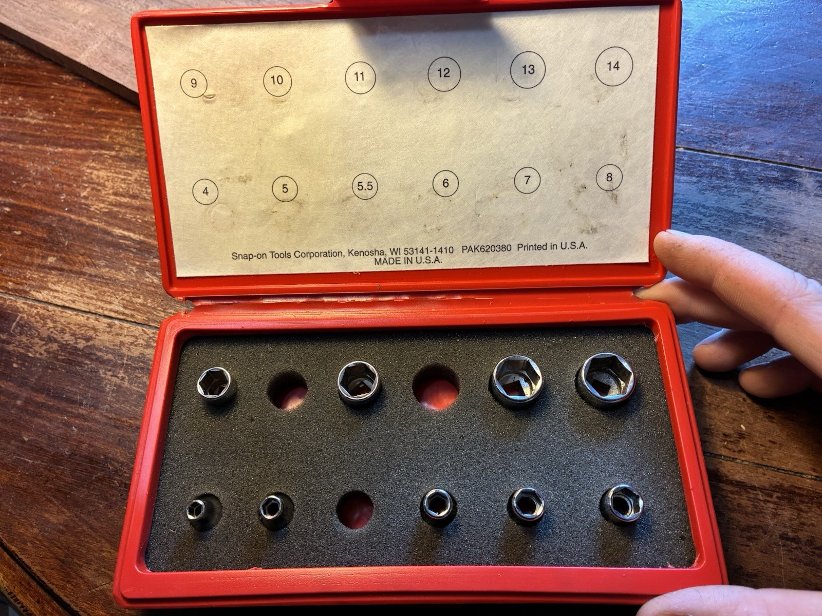 Snap On 1/4 Metric Shallow Sockets In Box 4 To 14mm Missing 5.5,10 & 12 Sockets