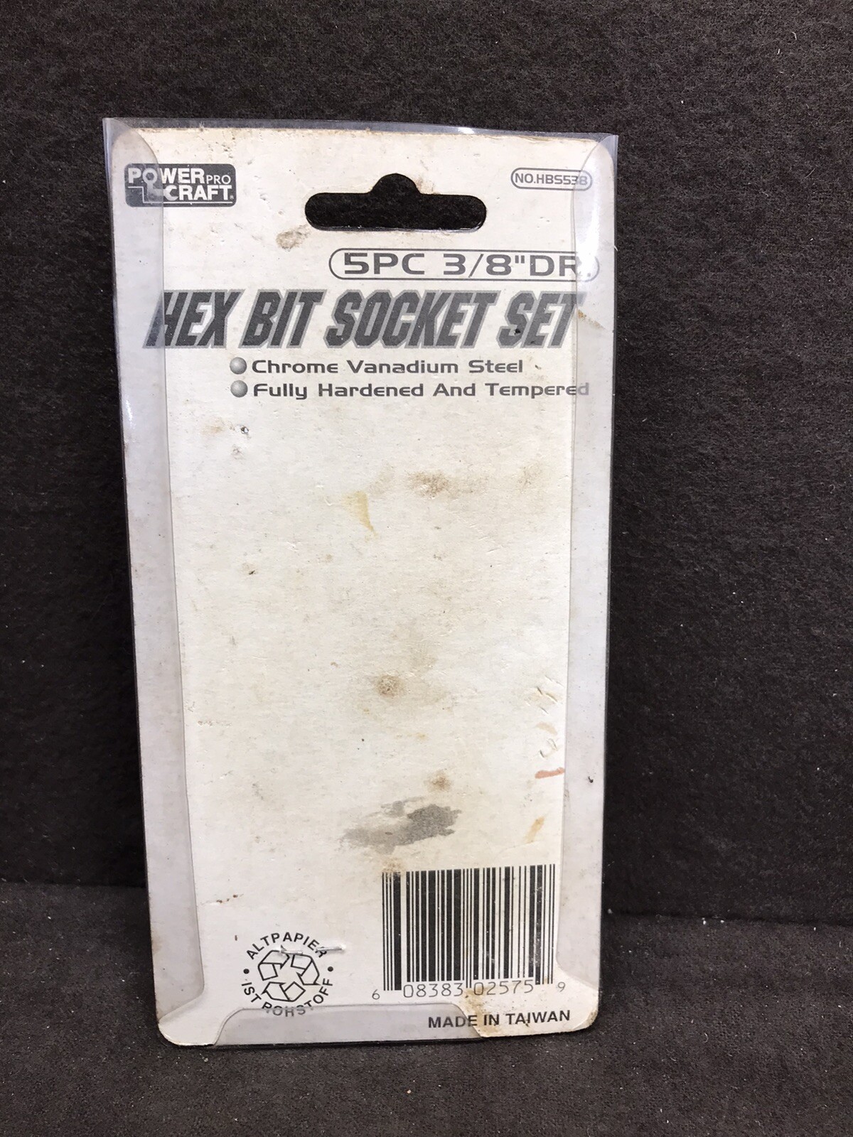 Power ProCraft 5pc Metric/SAE Hex Bit Socket Set 3/8″ Drive New Old Stock
