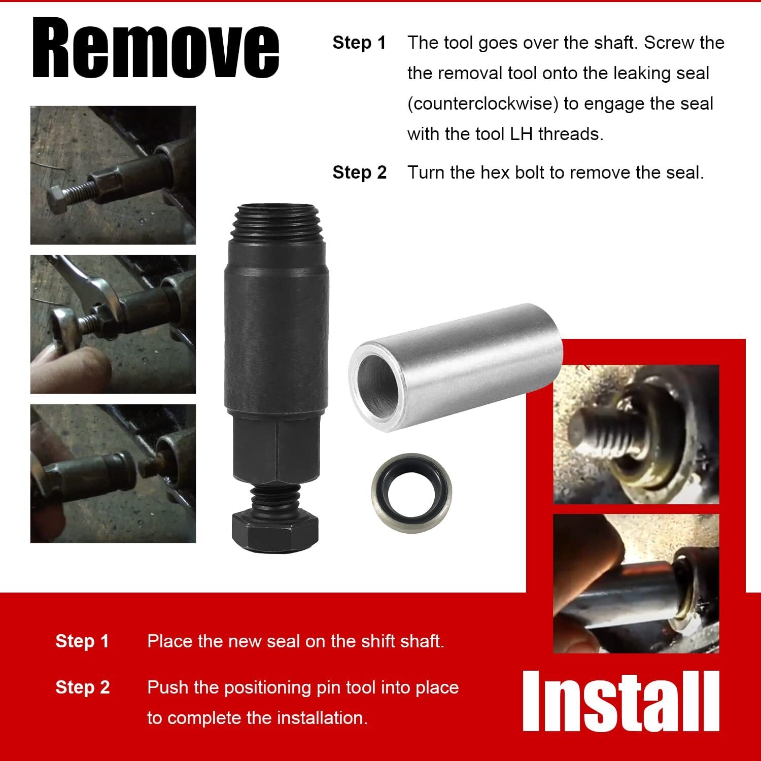 GM Transmission Shifter Seal Remover Installer with Seal Tool Turbo 350C 350 400