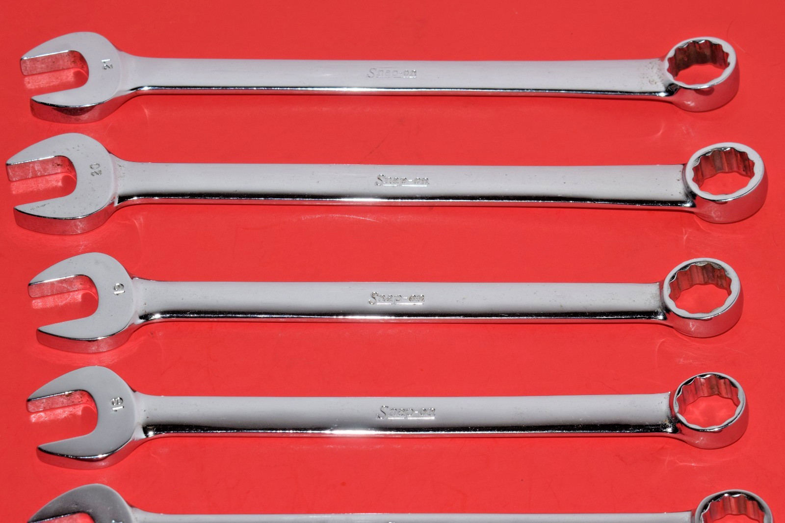 NICE Snap-On 12pc Metric 12 Point Flank Drive Combination Wrench Set 10 – 21mm
