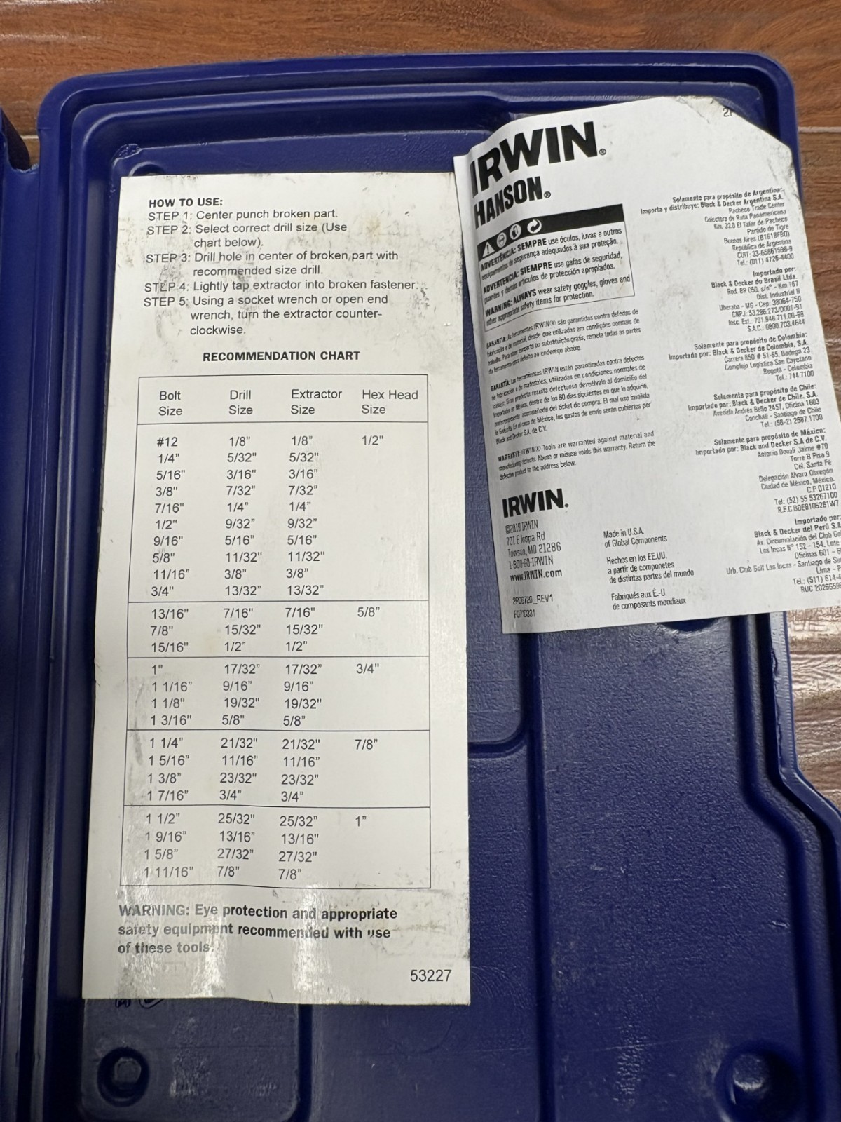 Irwin Hanson – 53227 – 25pc Multi-Spline Extractor – Size Range 1/8′ – 7/8′