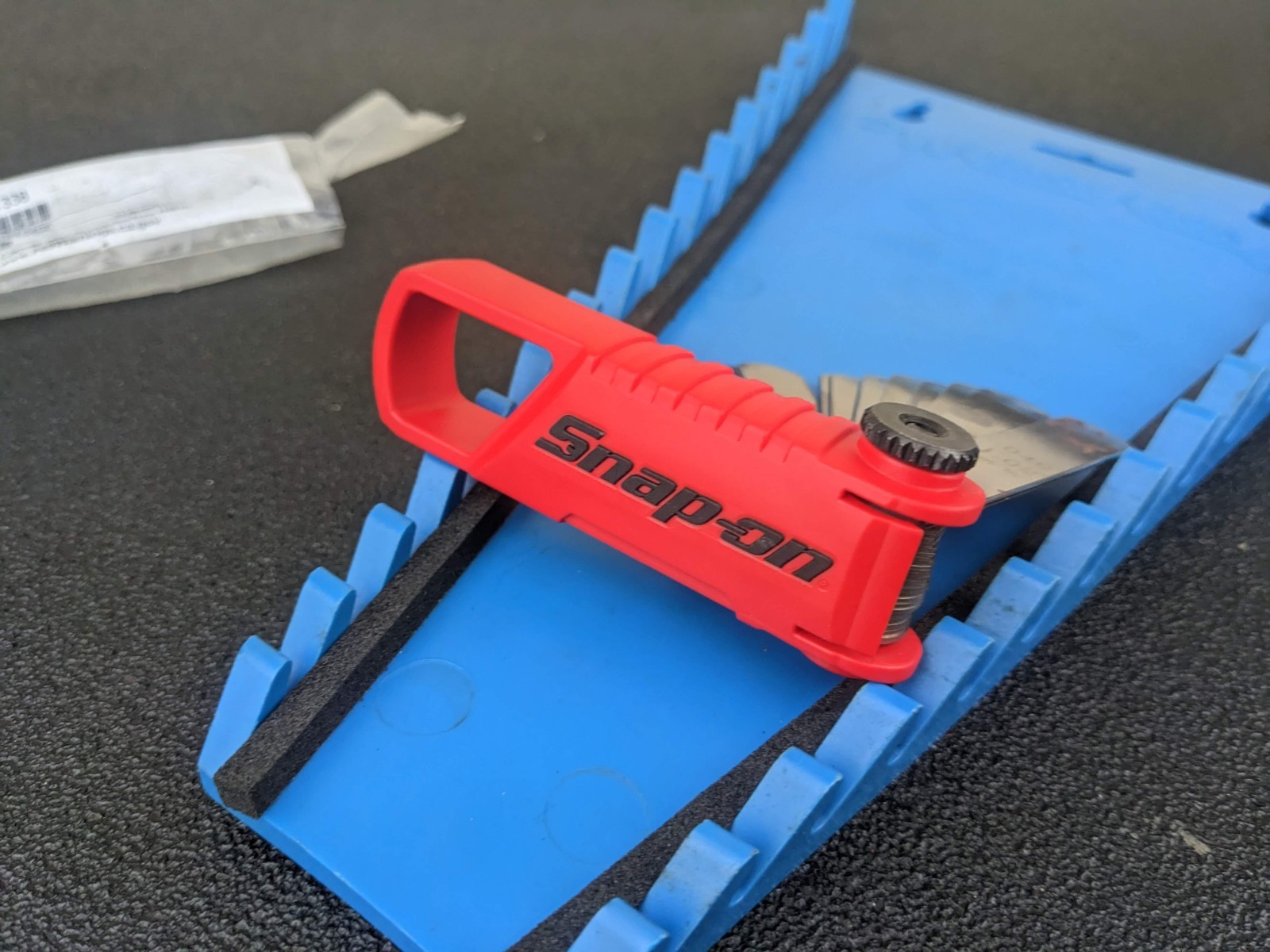 #bk855 Snap On 38 Blade Folding Master Feeler Blade Set SAE Metric Red FBST338