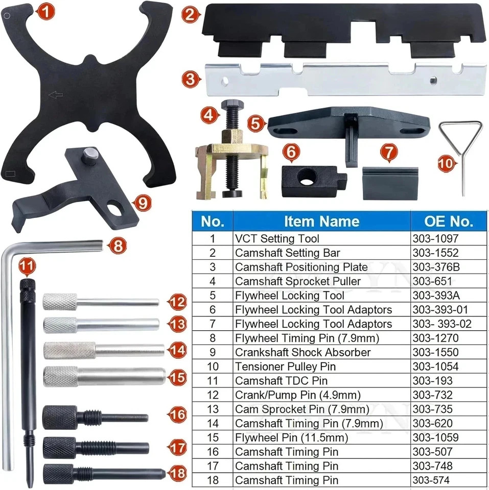 1.5 1.6 Timing Tool Kit Compatible with Ford Fiesta Fusion Escape Mazda 1.4…