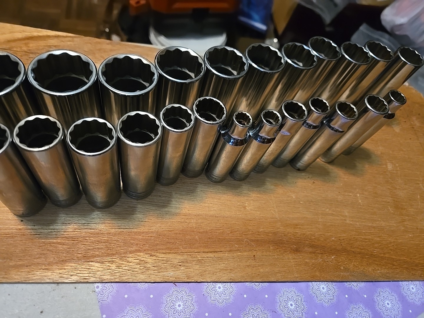 Snap-on Deep Metric Socket Set 1/2″ Drive 32mm To 10mm 12 Point- Ratchet S832