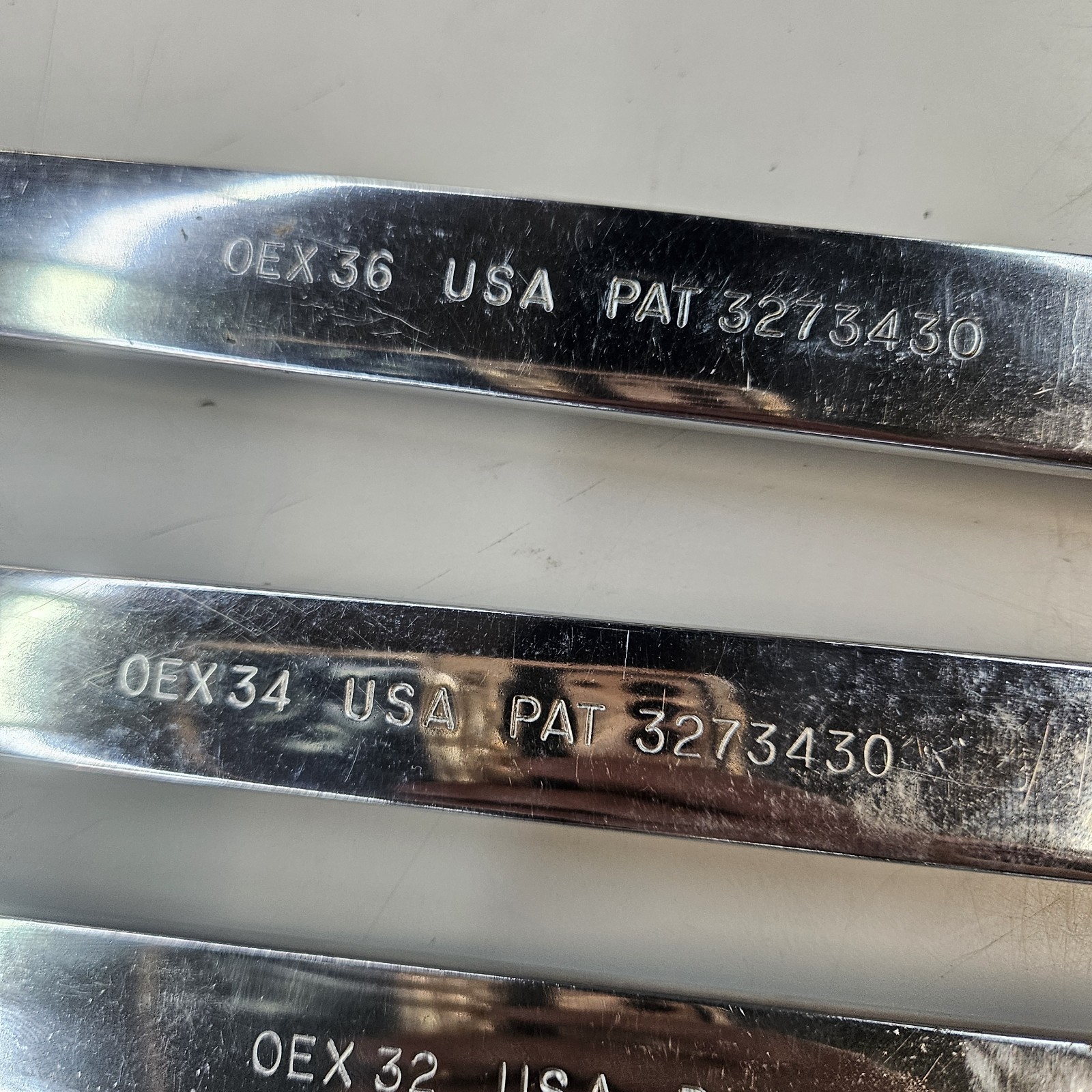 Snap-On Comb Wrench OEX Set 9 Piece SAE 12 Point 22,24,24,26,28,30,32,34,36