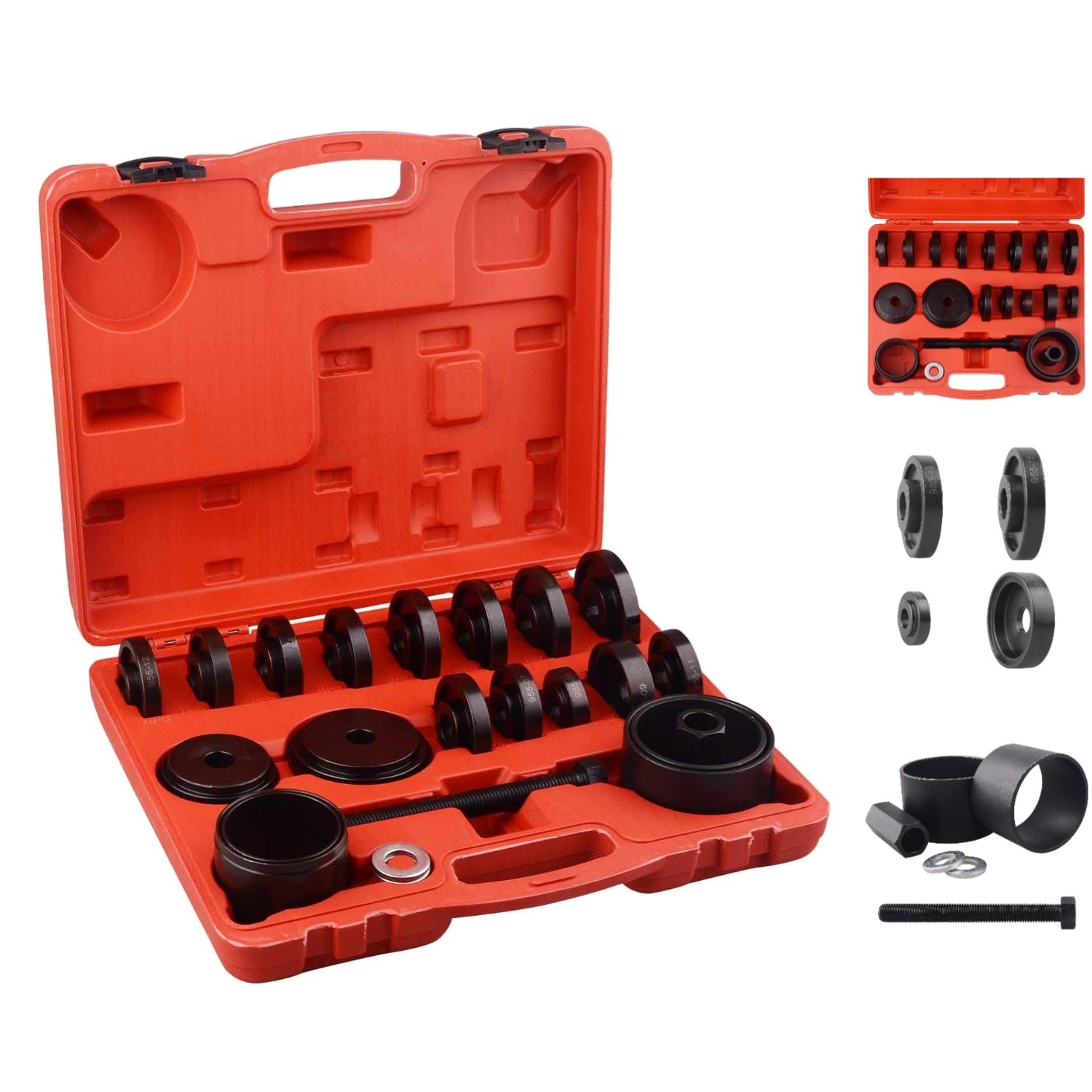 Complete 23-Pcs FWD Bearing Press Kit – Heavy-Duty Steel for Vehicles & Trucks