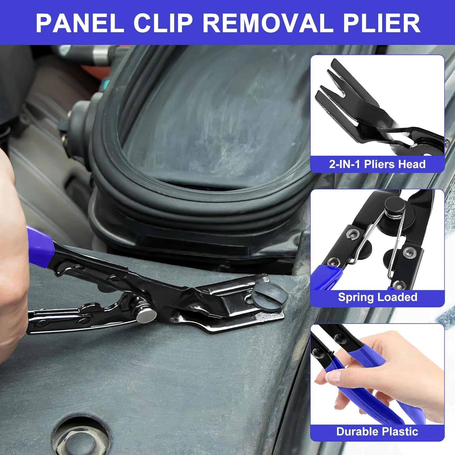 8PCS Car Trim Clip Upholstery Removal Tool Door Panel Fastener Pin Pliers Puller