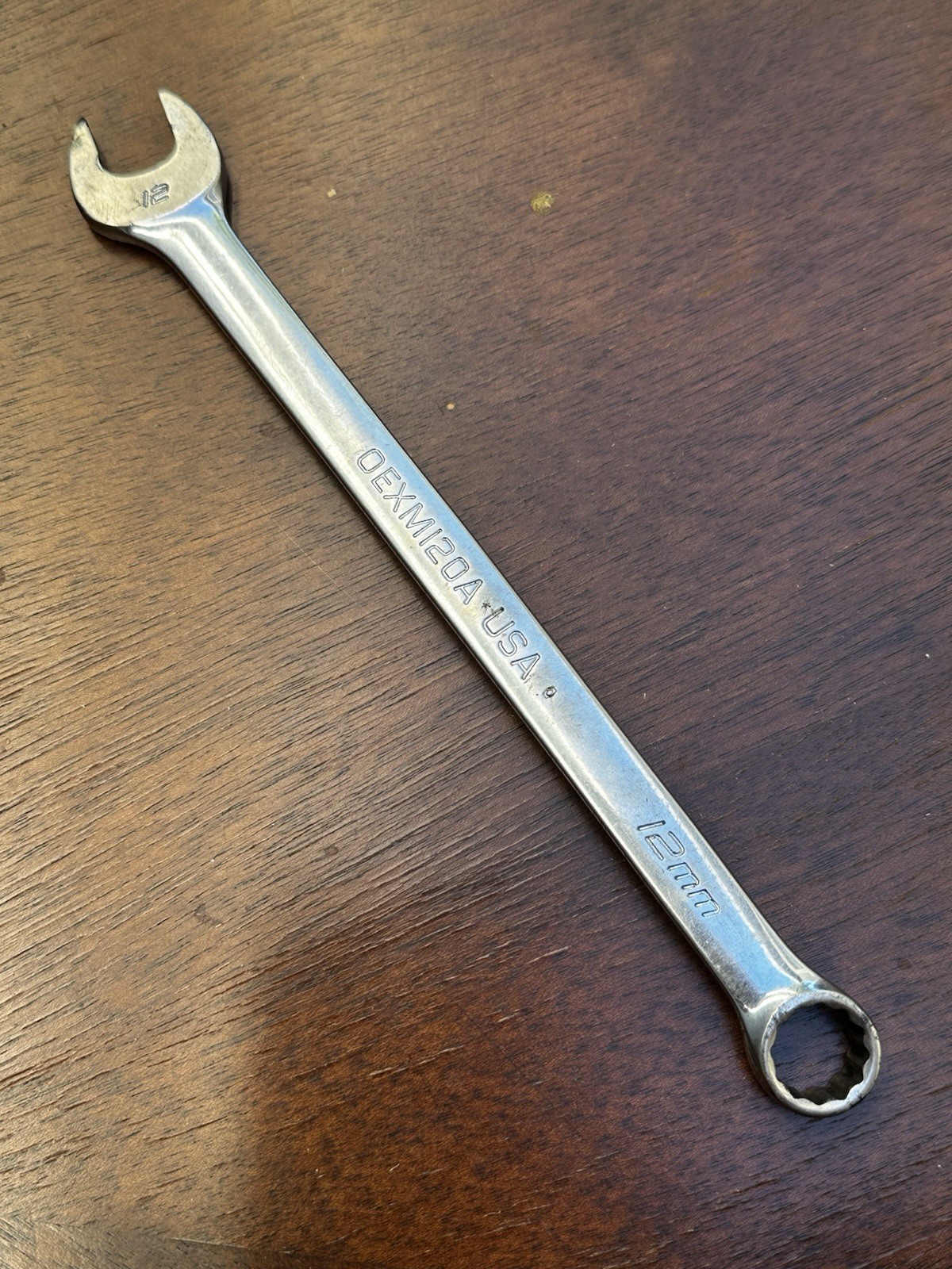 Snap-on Tools 12MM Chrome Combination Wrench / New Logo OEXM120A Snap On 12 USA