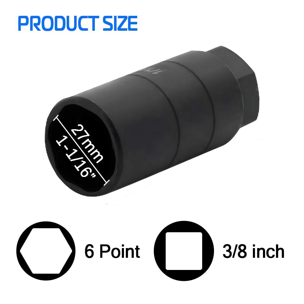 Oil Pressure Switch Socket, 1 1/16» x up to 25/8», Fits 3/8» Drive or 1 1/…