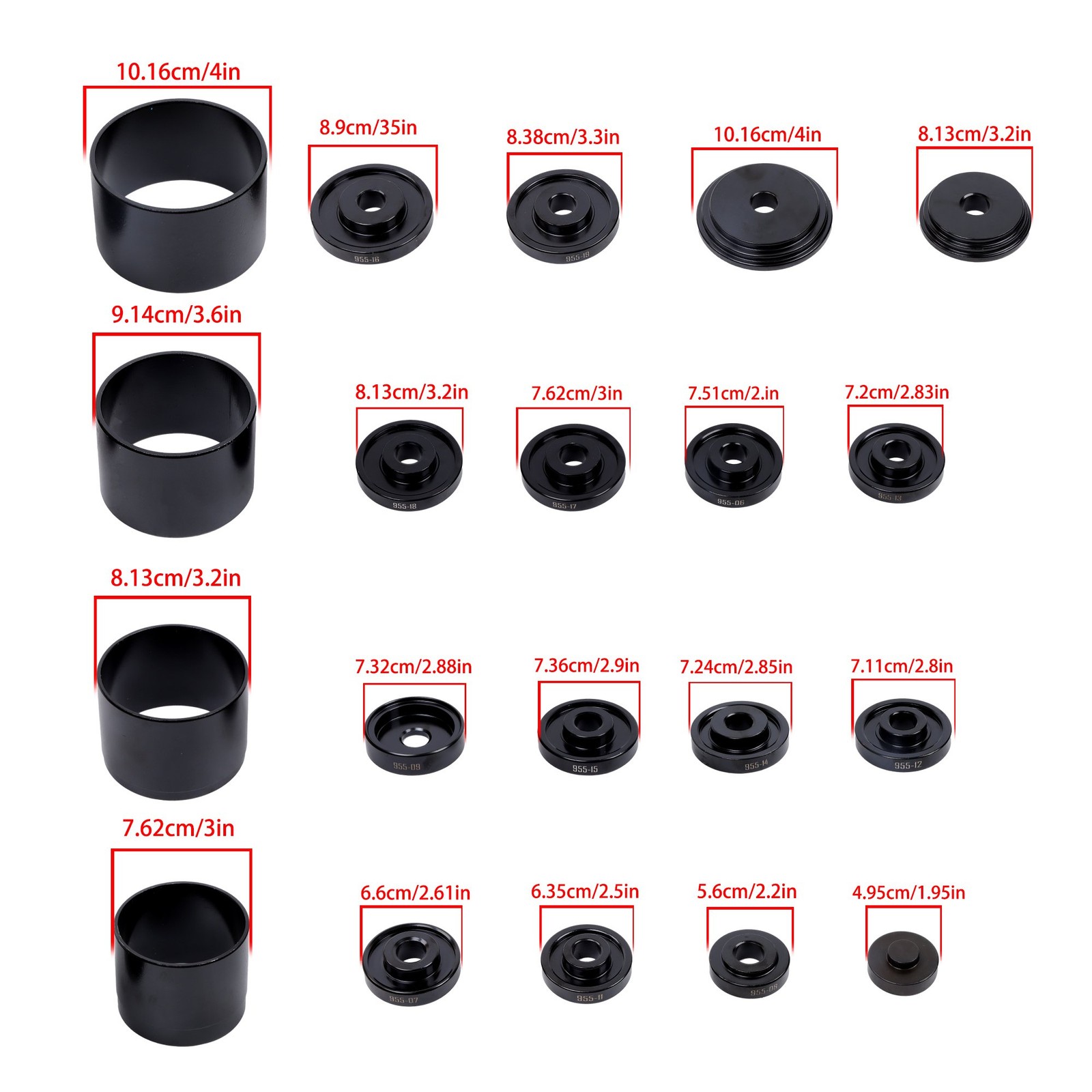 78825 Main Front Wheel Bearing Adapters Drive Bearing Removal & Installation Set