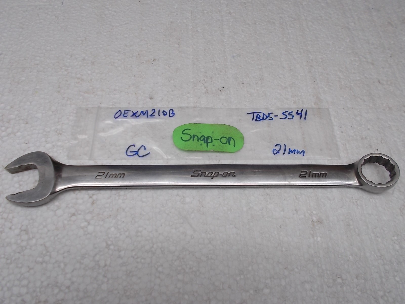 Snap-on tools 21mm Metric Standard Combination Wrench OEXM210B USA Nice!