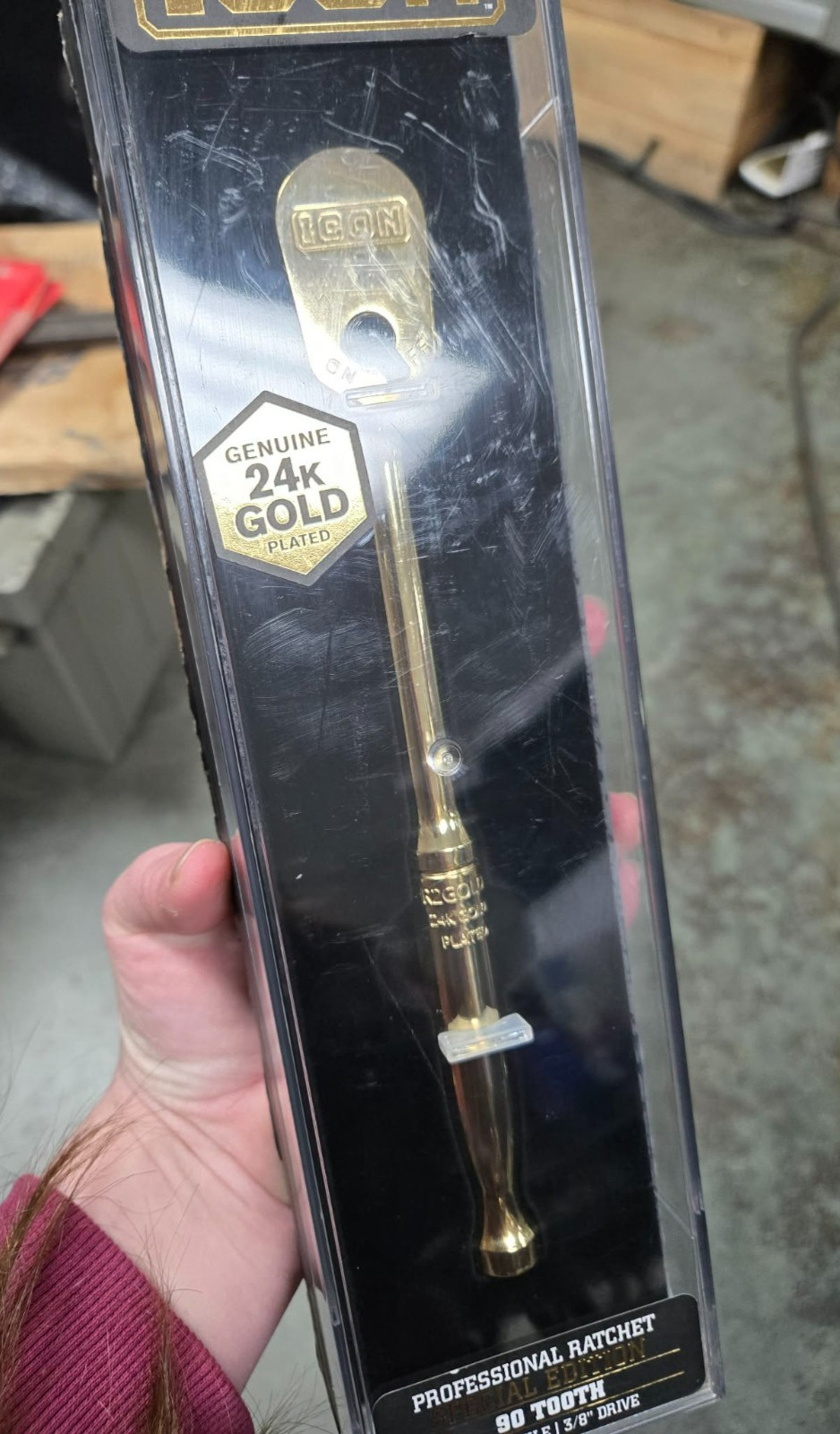 ICON Special Edition 3/8″ Drive 24K Gold Plated Professional Ratchet 90 Tooth