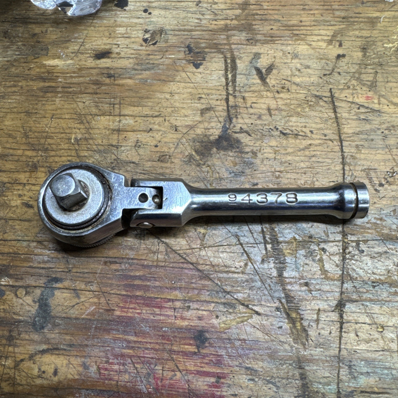 Vintage Craftsman 3/8″ Drive Ratchet Stubby Flex Head Compact Tight Space Short