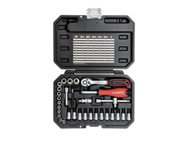 Parkside Socket Set – 36 piece set Brand New high quality chrome-vanadium steel