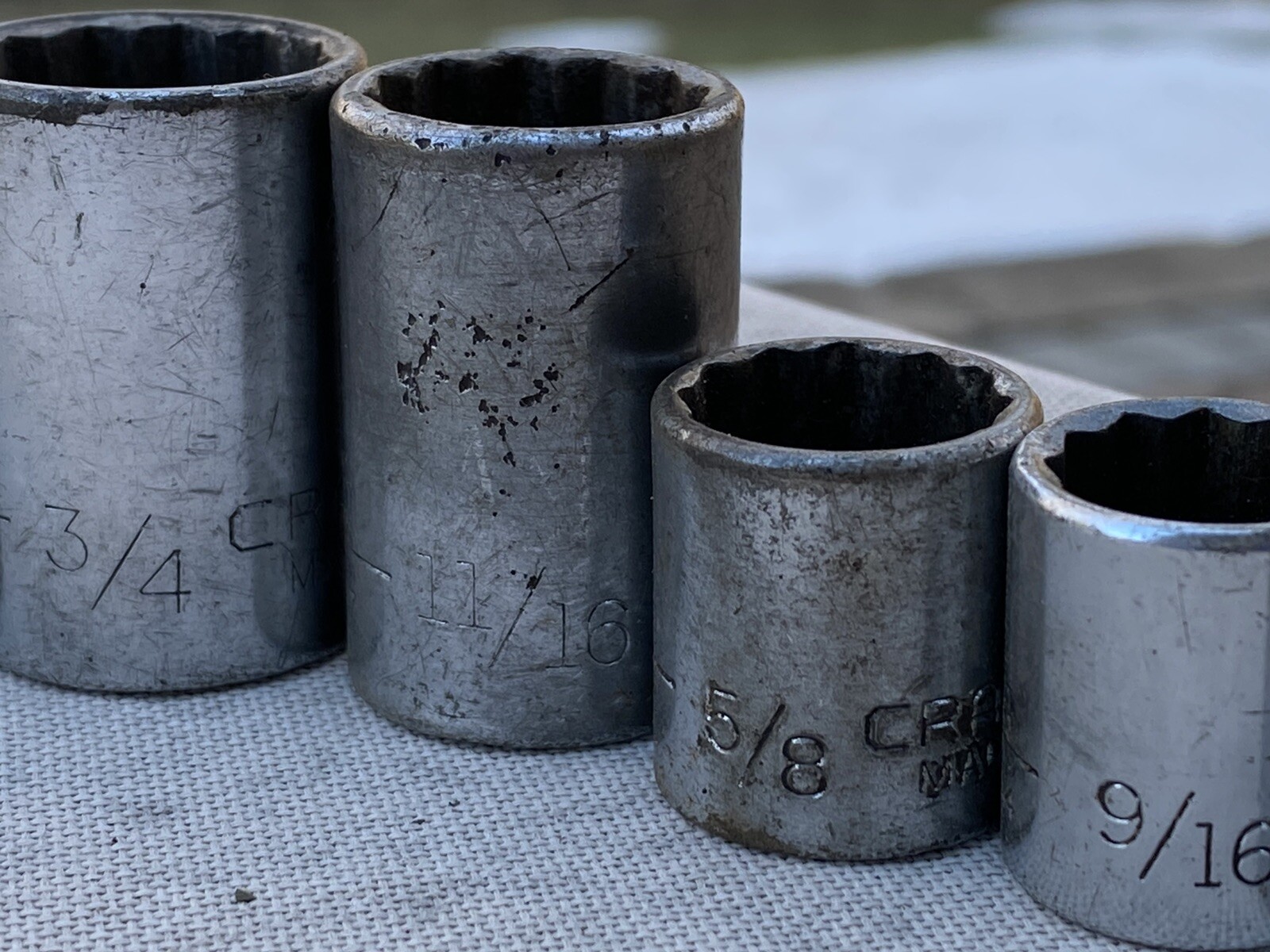 Vintage Craftsman-9pc 1/2 & 3/8” drive SAE Socket Lot 🇺🇸 V, VV, G