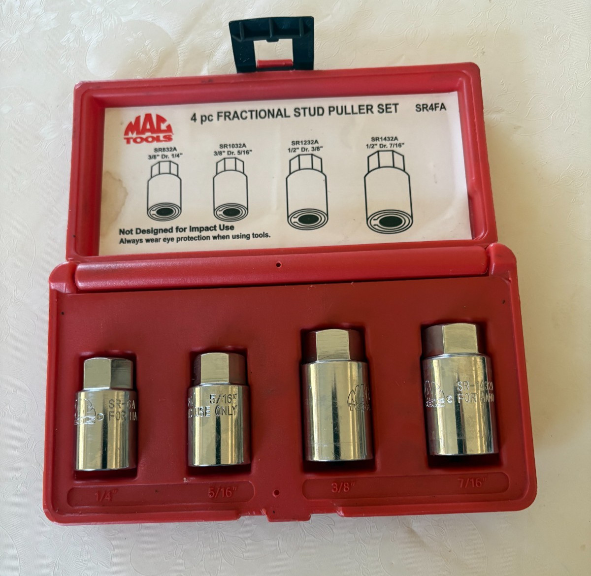 MAC Tools SR4FA 4 Pc Fractional Stud Puller Set