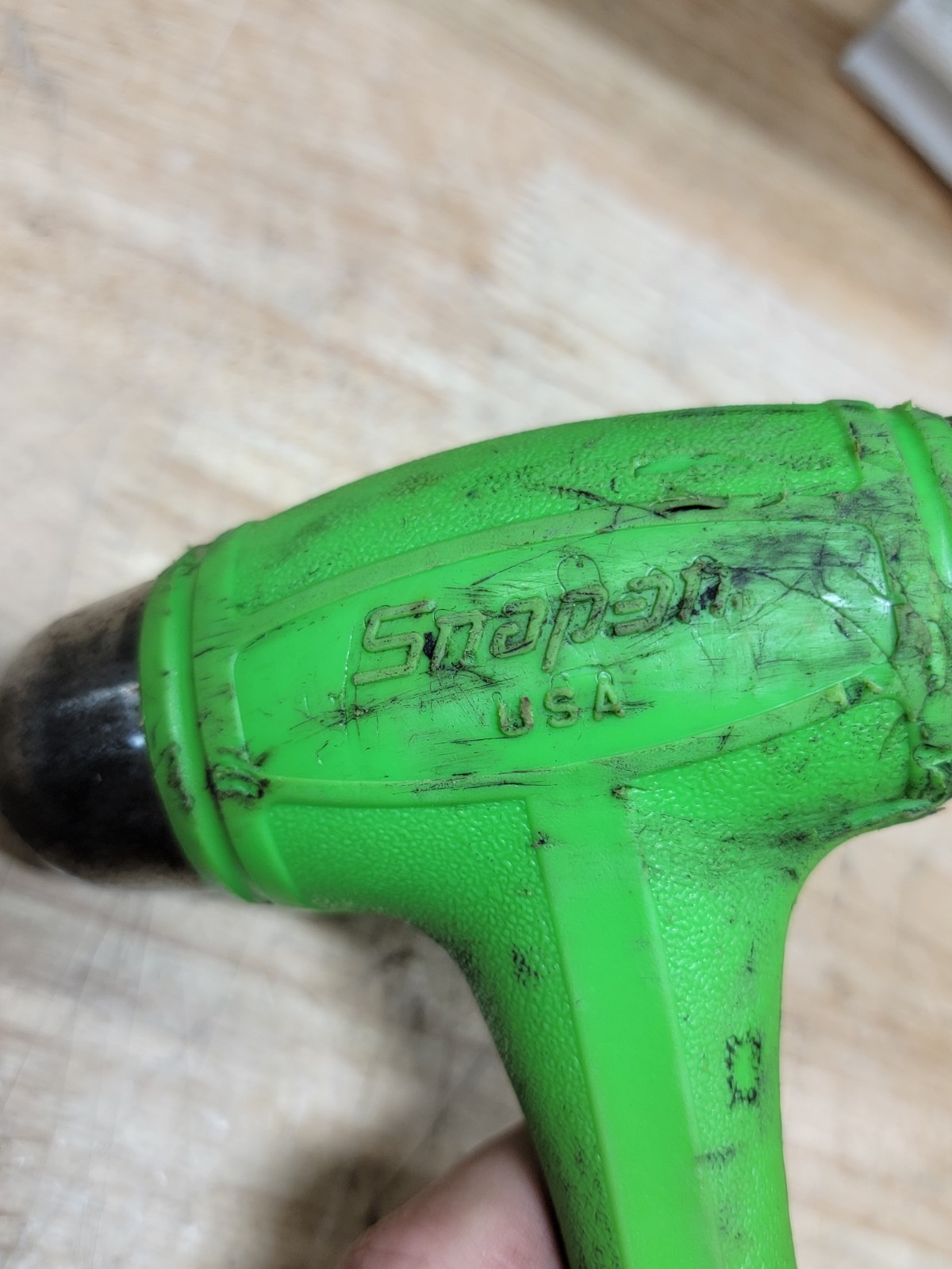 Snap On HBBD24G 24 oz Ball Peen Soft Grip Dead Blow Hammer GREEN USA MADE