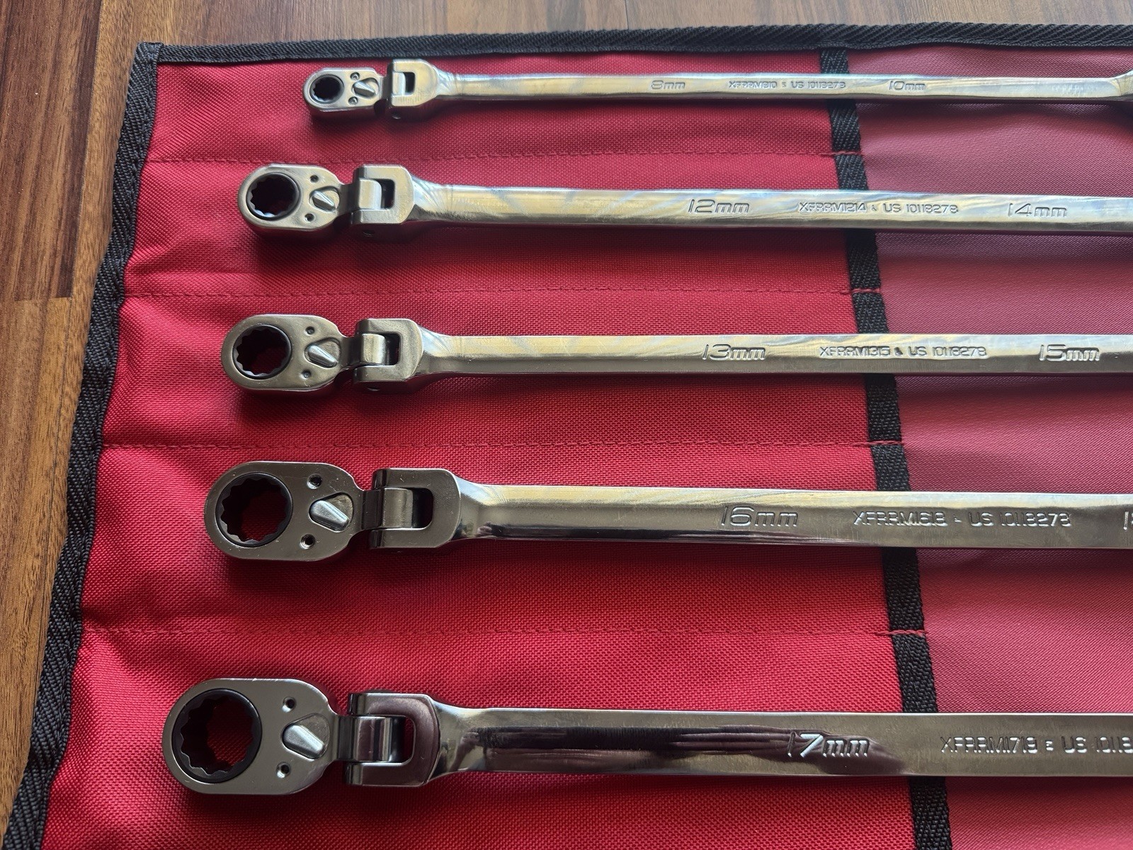 NEW Snap-on™ 5pc Metric Double Flex Reversible Ratcheting Wrench XFRRM705 Unused