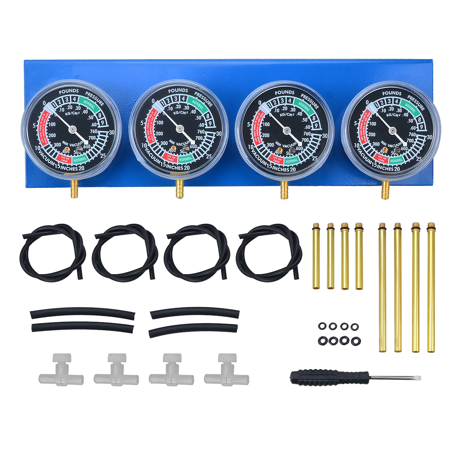 Motorcycle Carburettor Carb Vacuum Gauge Synchronizer Balancer 4 Cylinder Set