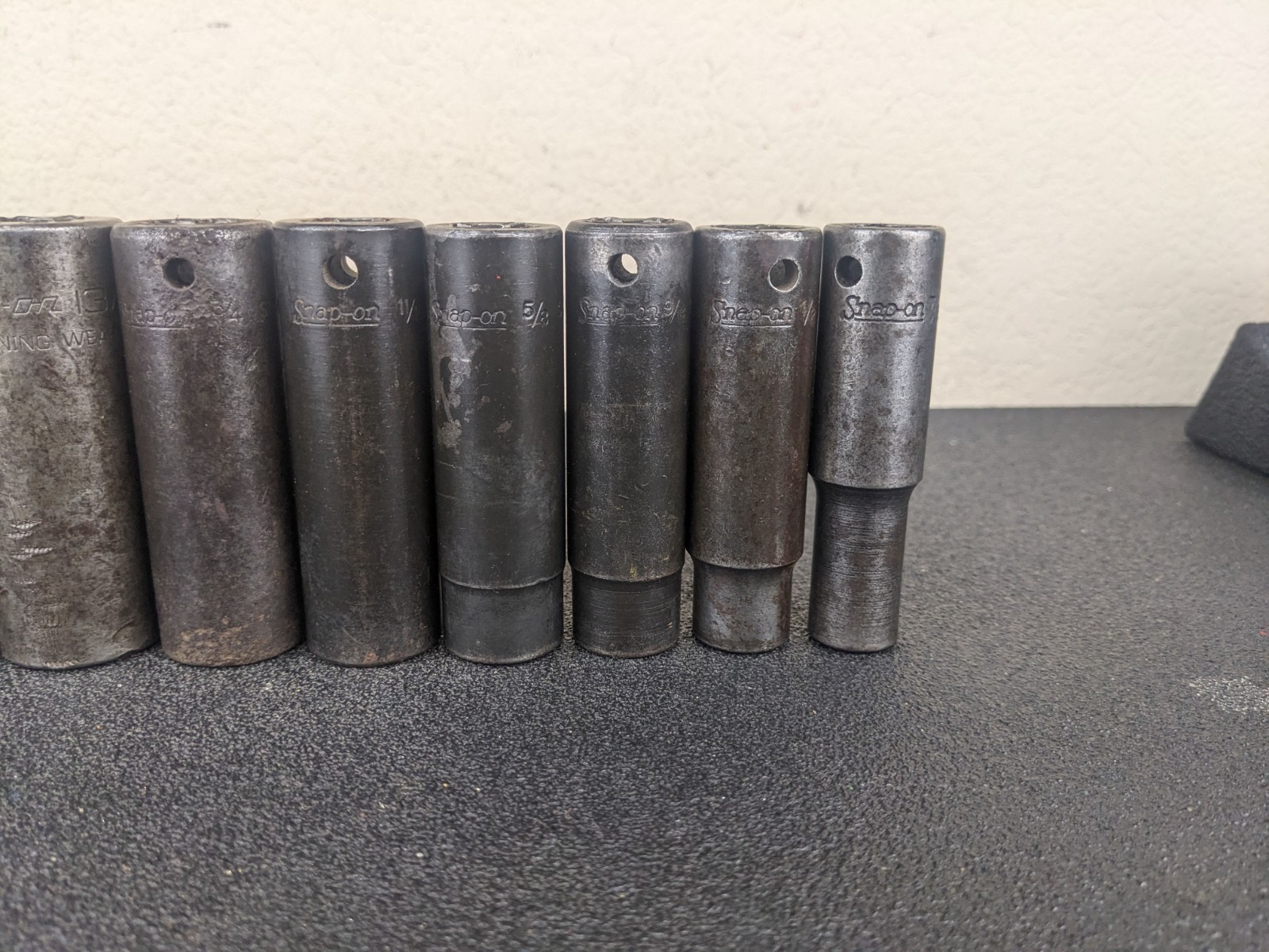 #as294 Snap On SIM 1/2″ Drive 7/16″ 1-1/16″ SAE Deep 6 Point Impact Socket Set