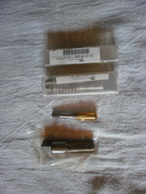 Mixed Lot of 4 Pipe Taps, 1/2-14, 3/8-18. 1/4-18, 1/8-27 NPT, Besly, Pro Cut