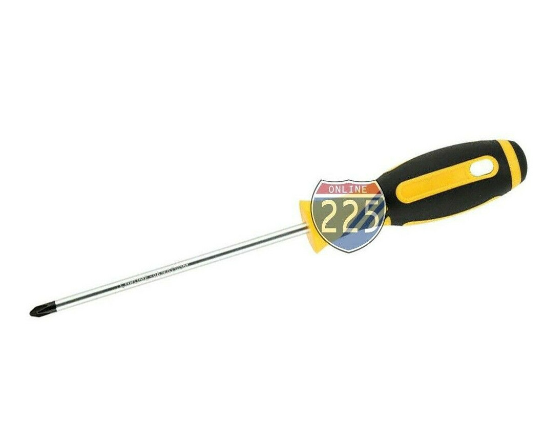Heavy Duty #2 x 6″ Long 1/4″ Shank Phillips Head Screwdriver with Magnetized Tip