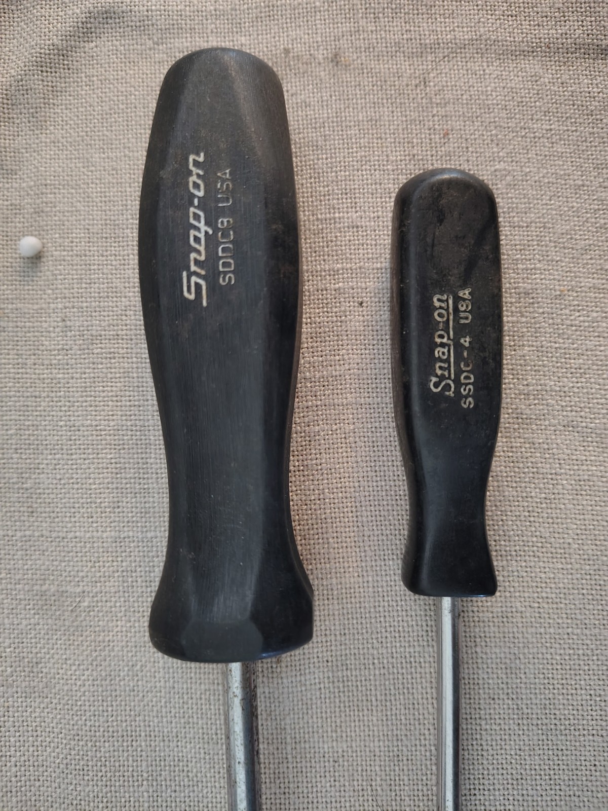 2pc Snap-on SDDC8 SSDC-4 Clutch Head Screwdriver Set Black Handle – Made in USA