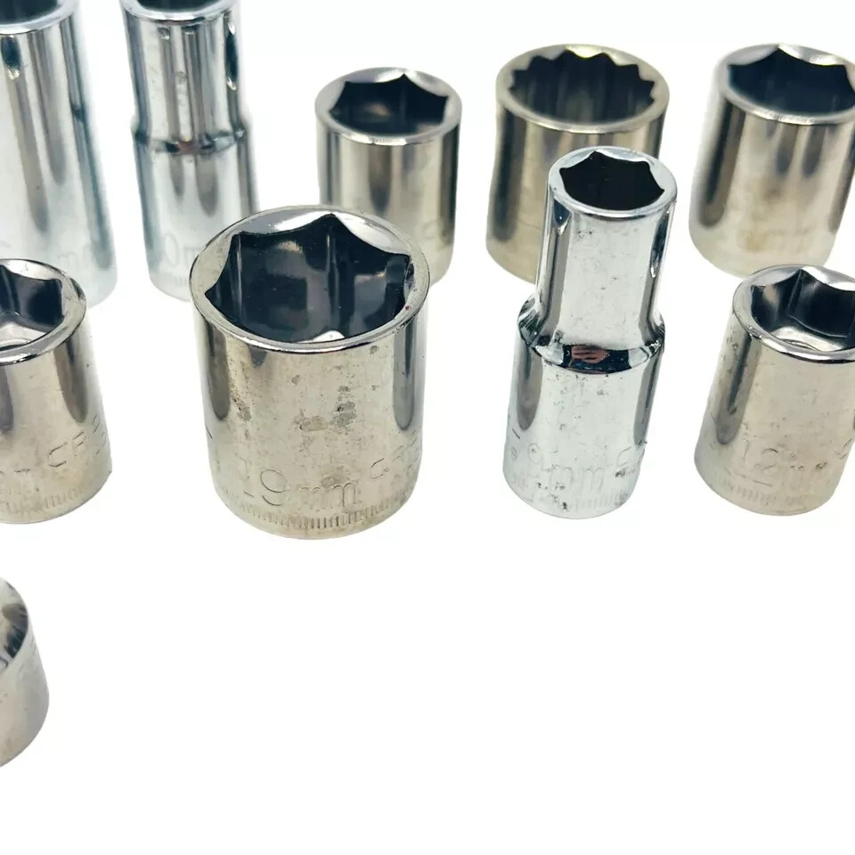 17 Pcs Craftsman 9mm 12mm 13mm 16mm 10mm 11mm 14mm 8mm, Socket Set, Made in USA