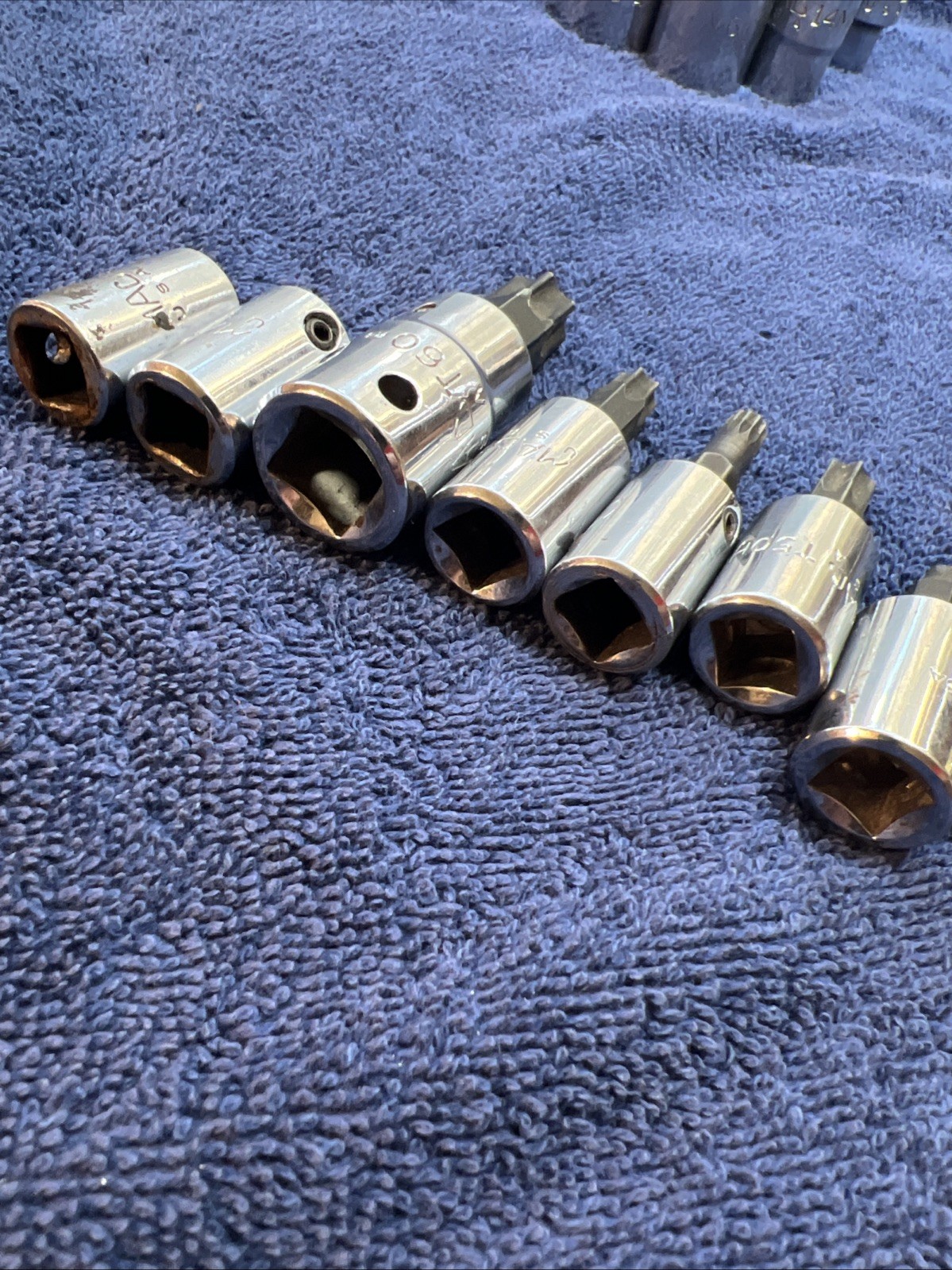 MAC TOOLS TORX BIT SET 11 Pcs MIXED LOT, 1/4” ,3/8” And 1/2” Drive. Lot#5