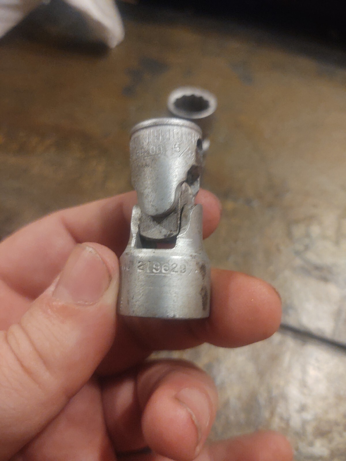Lot 2 SNAP-ON F-20 F-18 5/8″ 9/16″ Drive Swivel Socket USA 1/2″ Socket 2196297