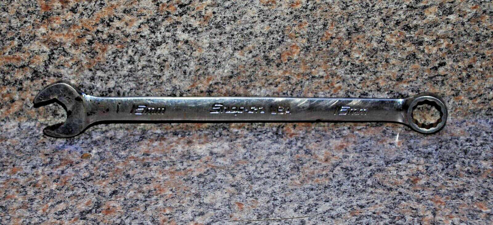 Snap-On SOEXM15 15mm 12-Point Metric Standard Combination Wrench