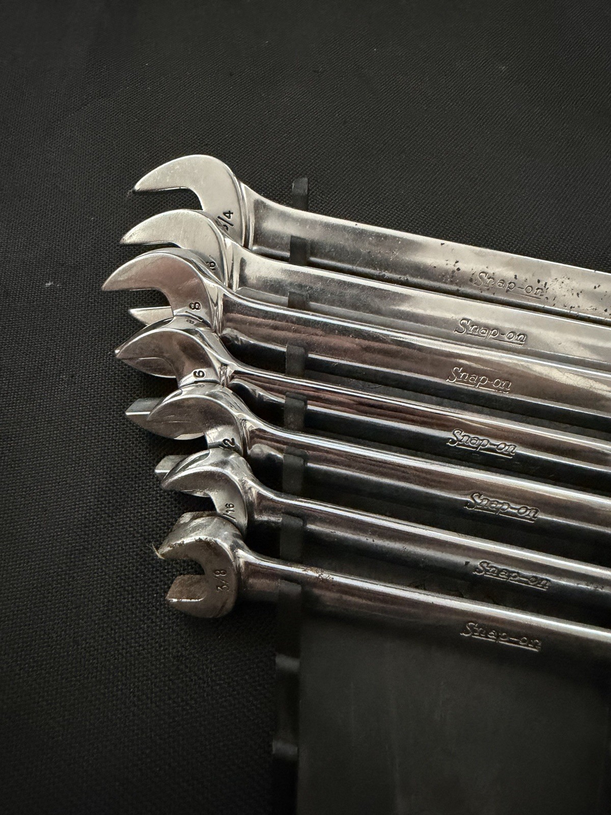 Snap-On Tools USA SAE Open-End RXS Flare Nut Combination Wrench SET of 7