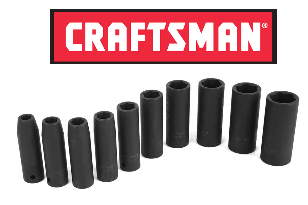 Craftsman 1/2 Inch Drive Impact Deep Socket 6 Point Metric MM Inch SAE Pick Size