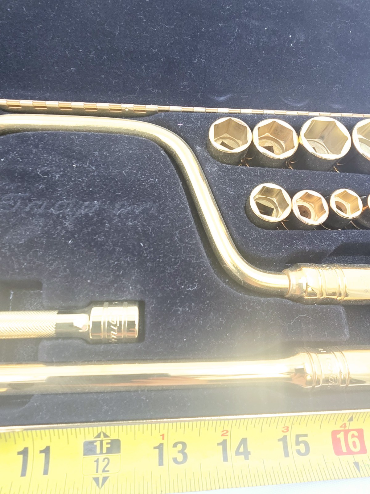 Snap-On Gold Plated 3/8″ Drive Service Set RARE KRA-284 B