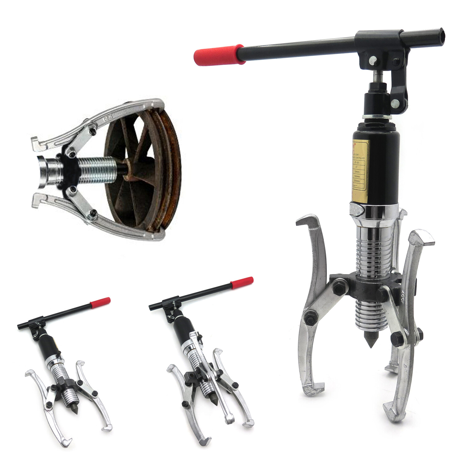 10 Ton Hydraulic Gear Puller Pulling 3in1 Pumps Oil Tube Drawing Machine w/ Case