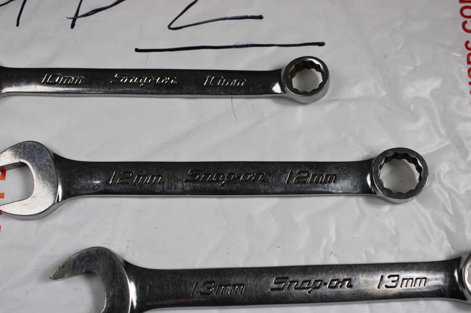 Snap On 6Pc Short Metric Combination Wrench Set Part# OEXSM710B – 10 – 17mm inco
