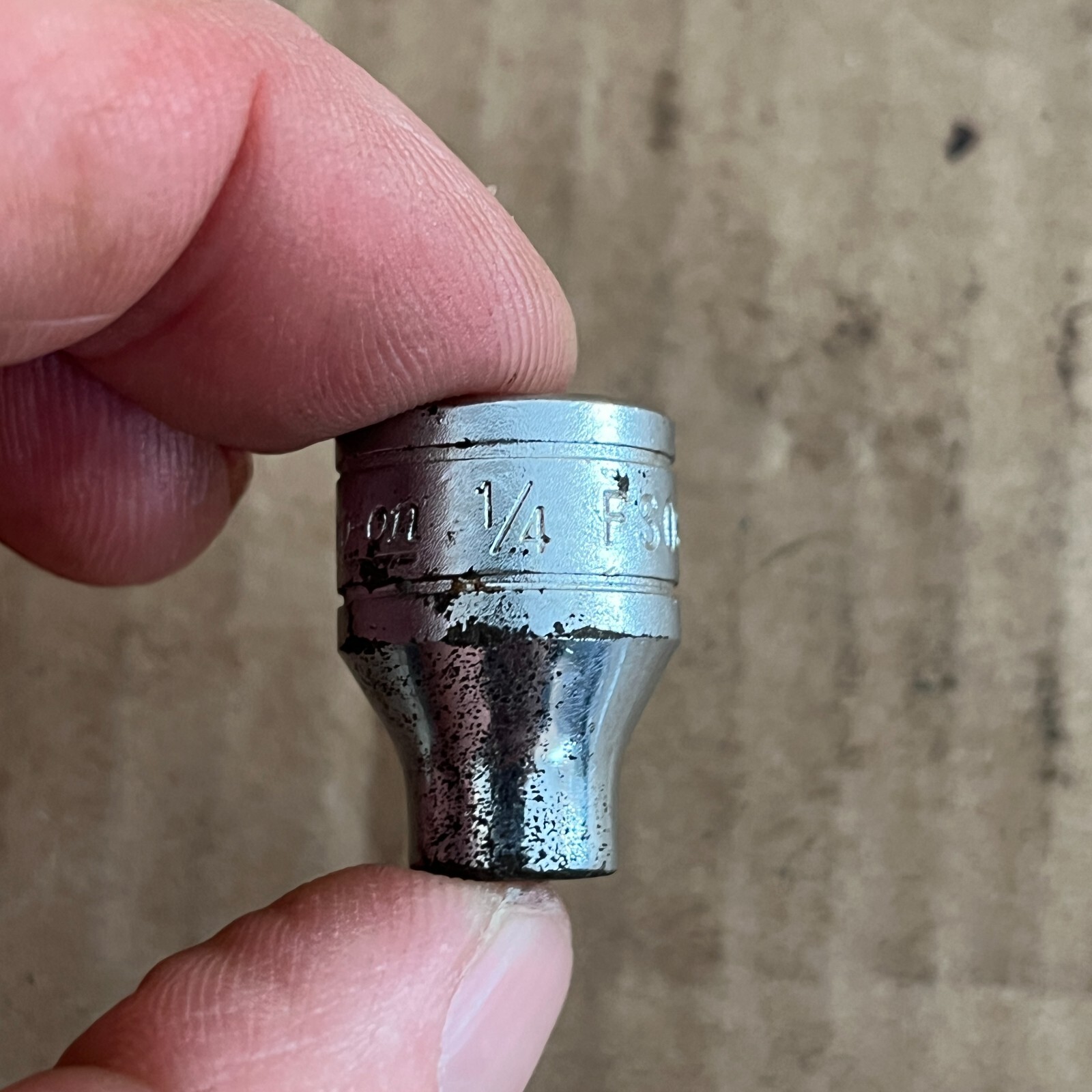 Snap On 1/4″ FS081 3/8″ Drive 6 Point Shallow Socket USA