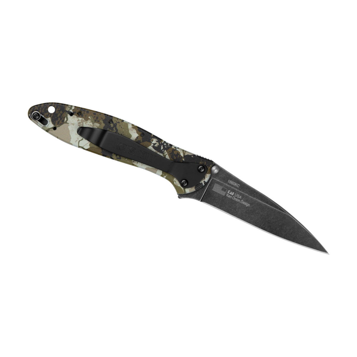 Kershaw Leek Assisted Open Liner Lock Drop Point Blade EDC Folding Pocket Knife