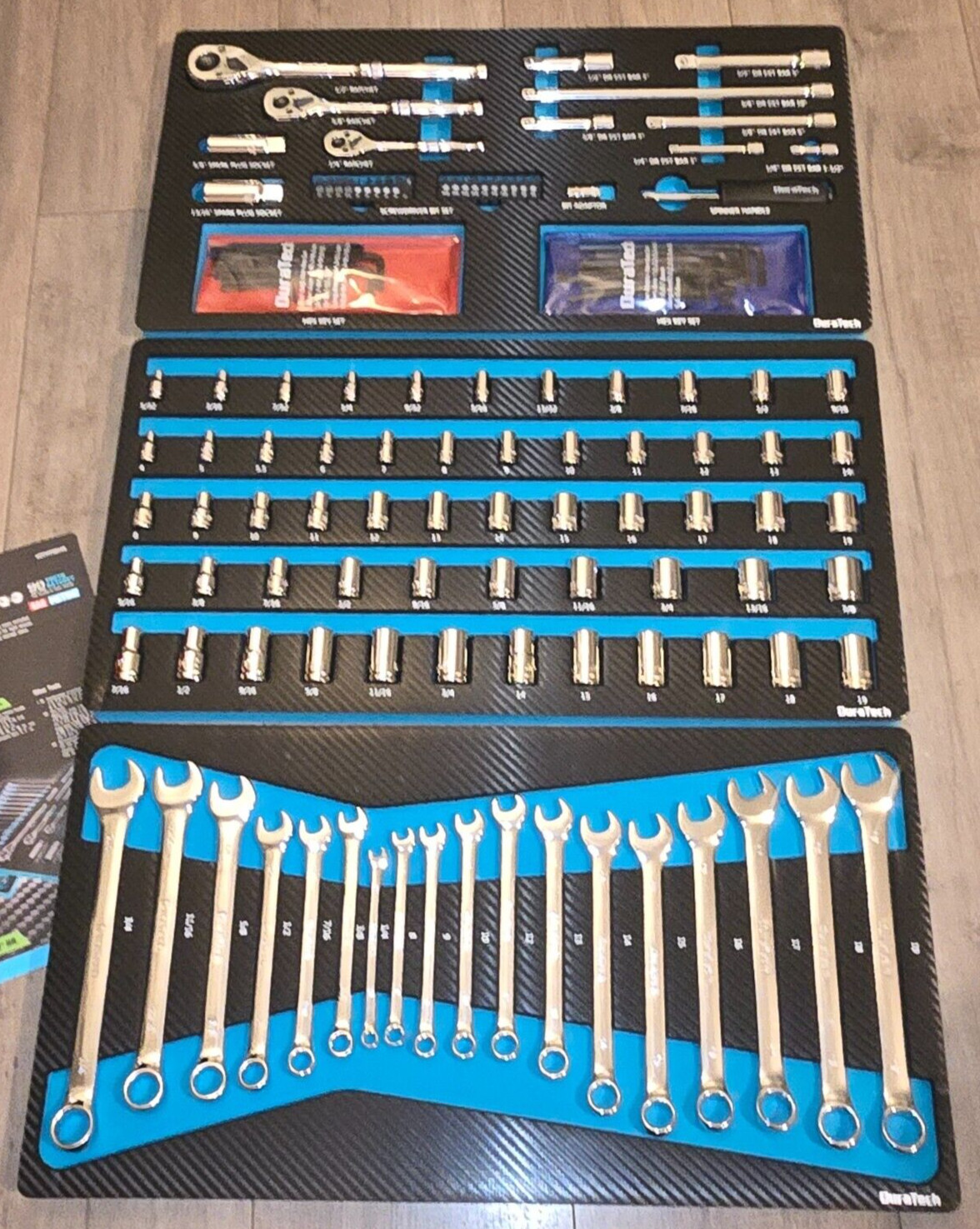 Duratech 149pc Master Socket, Ratchet, Wrench Tool Set in 3 Foam Storage Trays!
