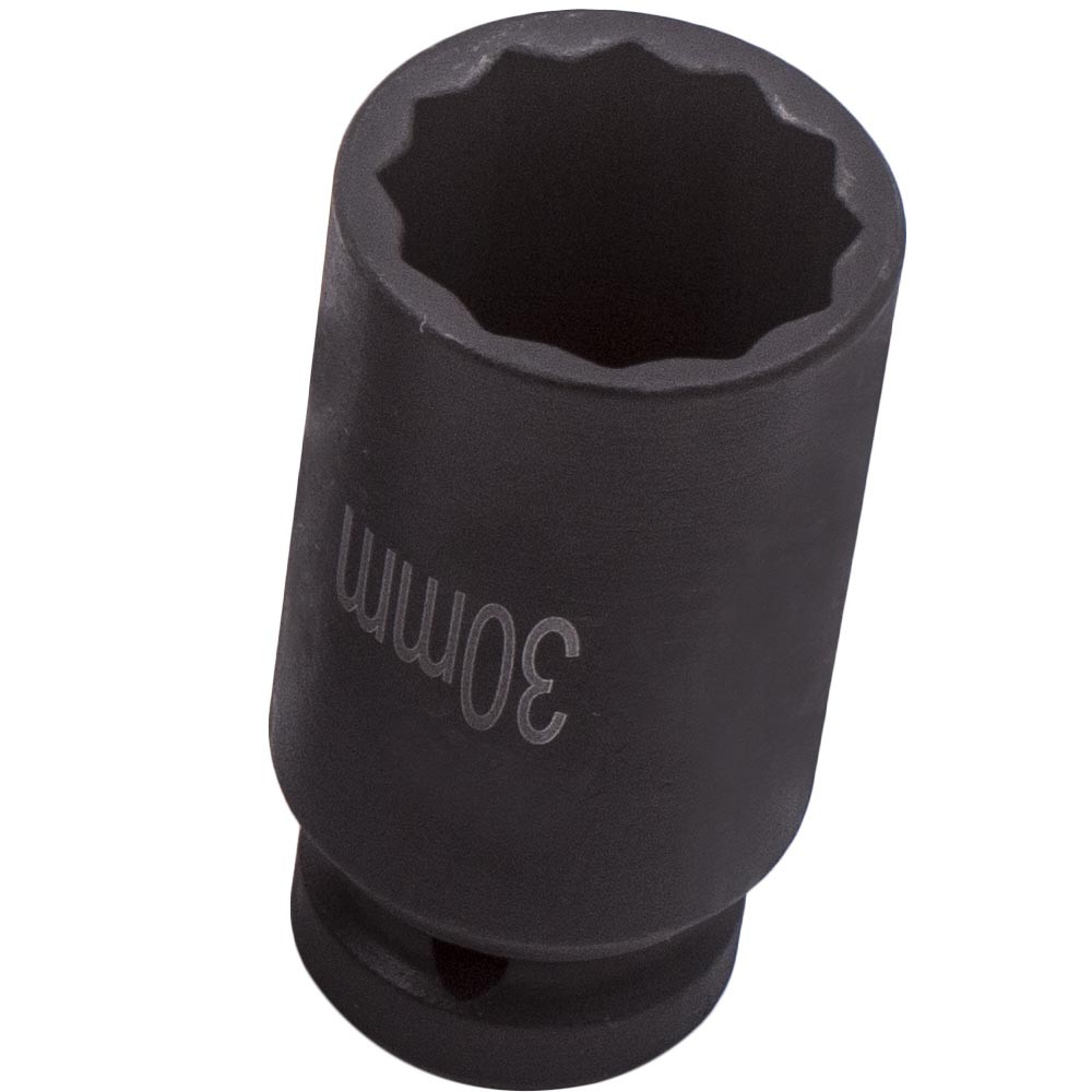 4x 12 Point 1/2″ Drive Spindle Axle Nut Socket Set 30mm 32mm 34mm 36mm New