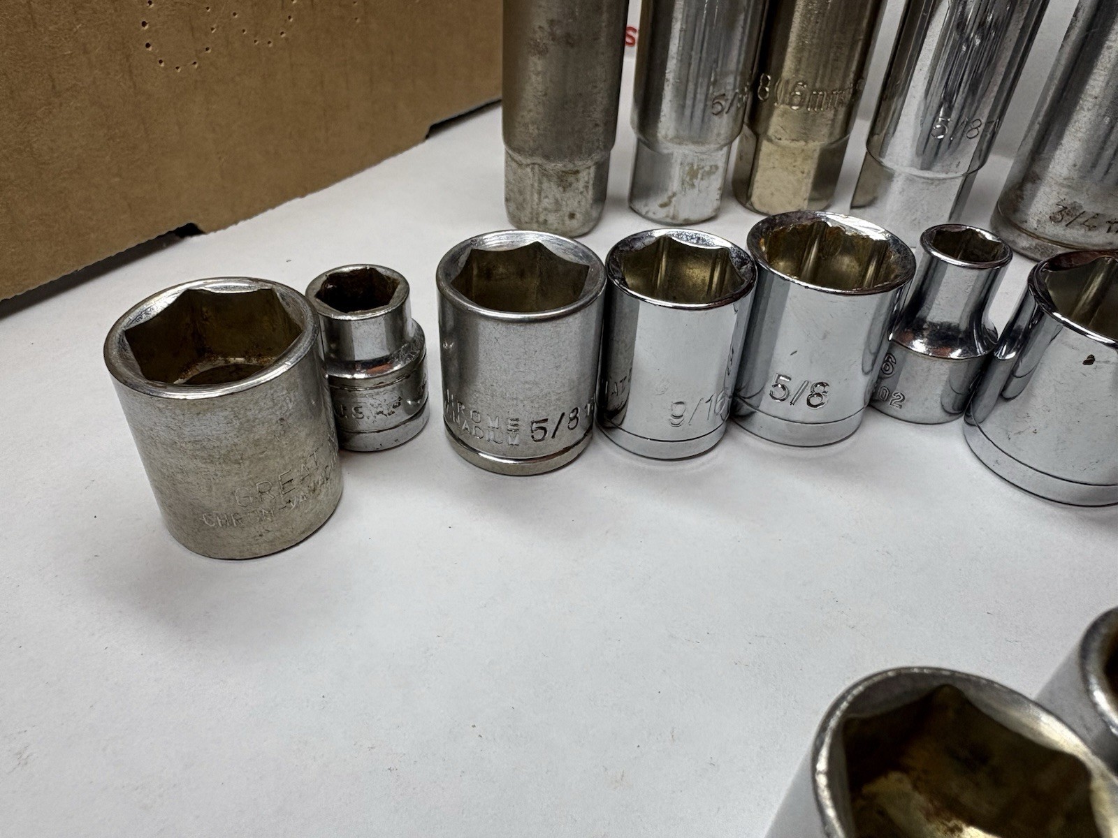 Mixed Lot SAE & Metric 6 & 12 Pt Sockets 3/8” Drive Mix Brand SK Allen Pittsburg