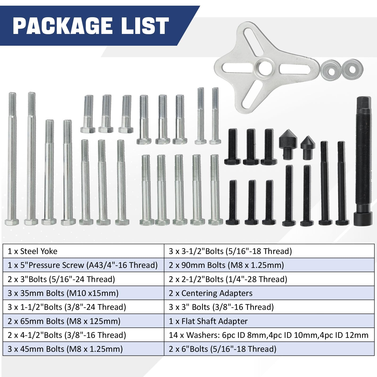 46PCS Harmonic Balancer Puller Set, Steering Wheel Puller Kit Steering Wheel …