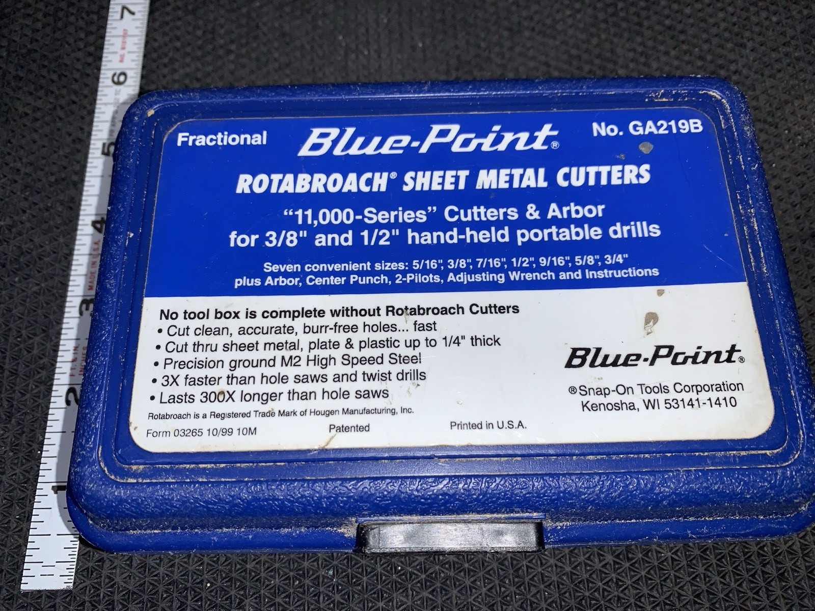 Blue-Point by Snap-on Sheet Metal Hole Cutter Kit # GA219B