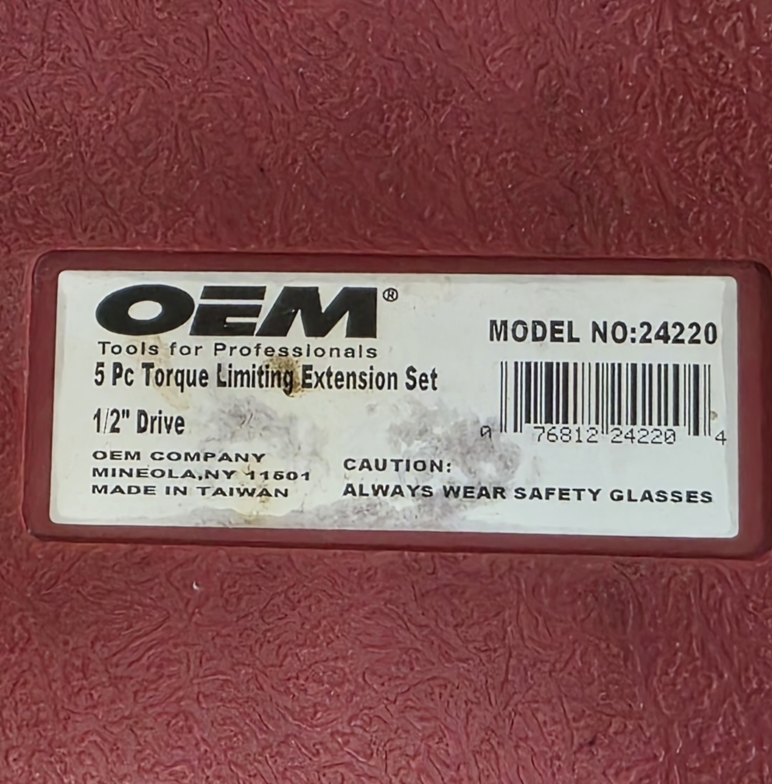 OEM Tools 24220 1/2″ Dr 5 Piece Torque Limiting Extension Set 65 80 100 120 140