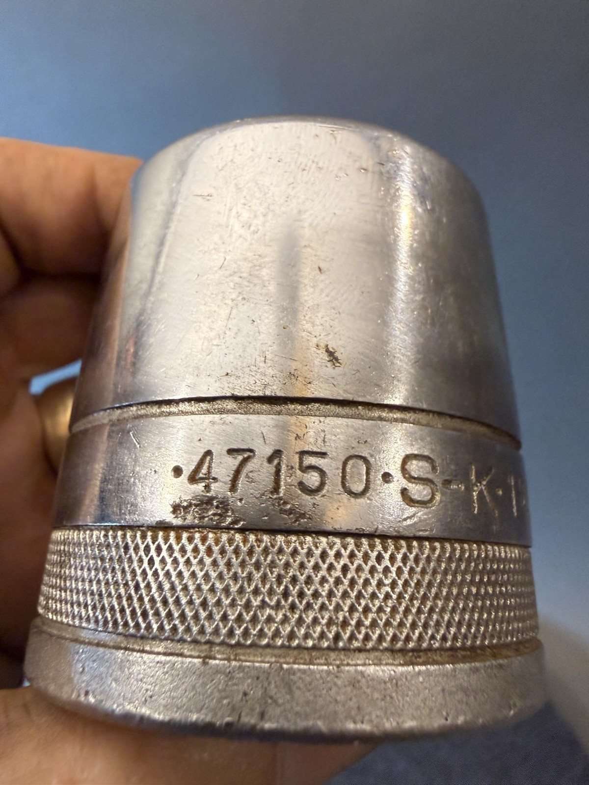 VINTAGE SK TOOLS – 47150 3/4″ DRIVE 1-9/16″ – 12-POINT SOCKET. Knurled.