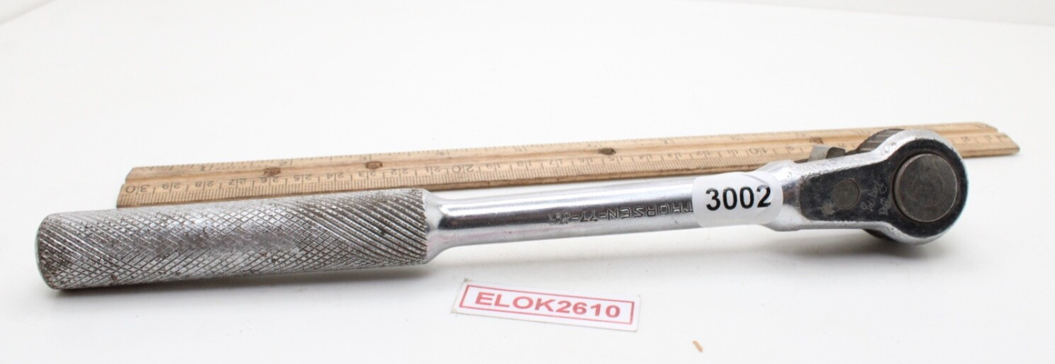 Thorsen 77 1/2″ Drive Open Gear Standard Ratchet Knurled Grip 10″ Made in USA