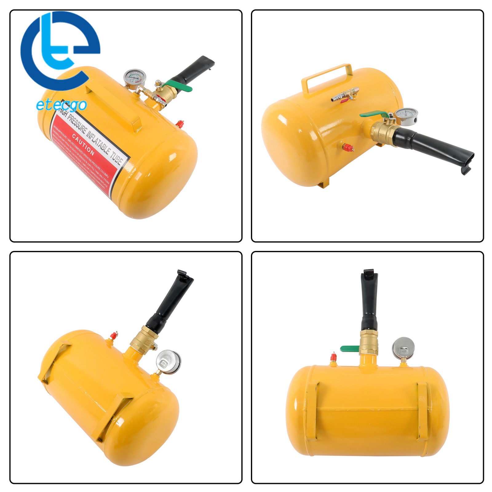 5 Gallon Yellow Heavy Duty Air Tire Bead Seater Blaster Seating Tool 145 PSI