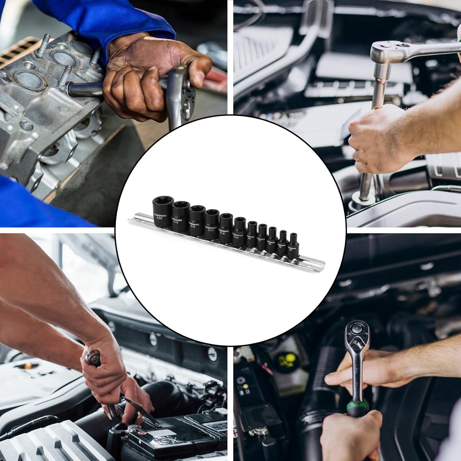 Professional E Torx Socket Set – 11PCS with Storage & Corrosion Resistance