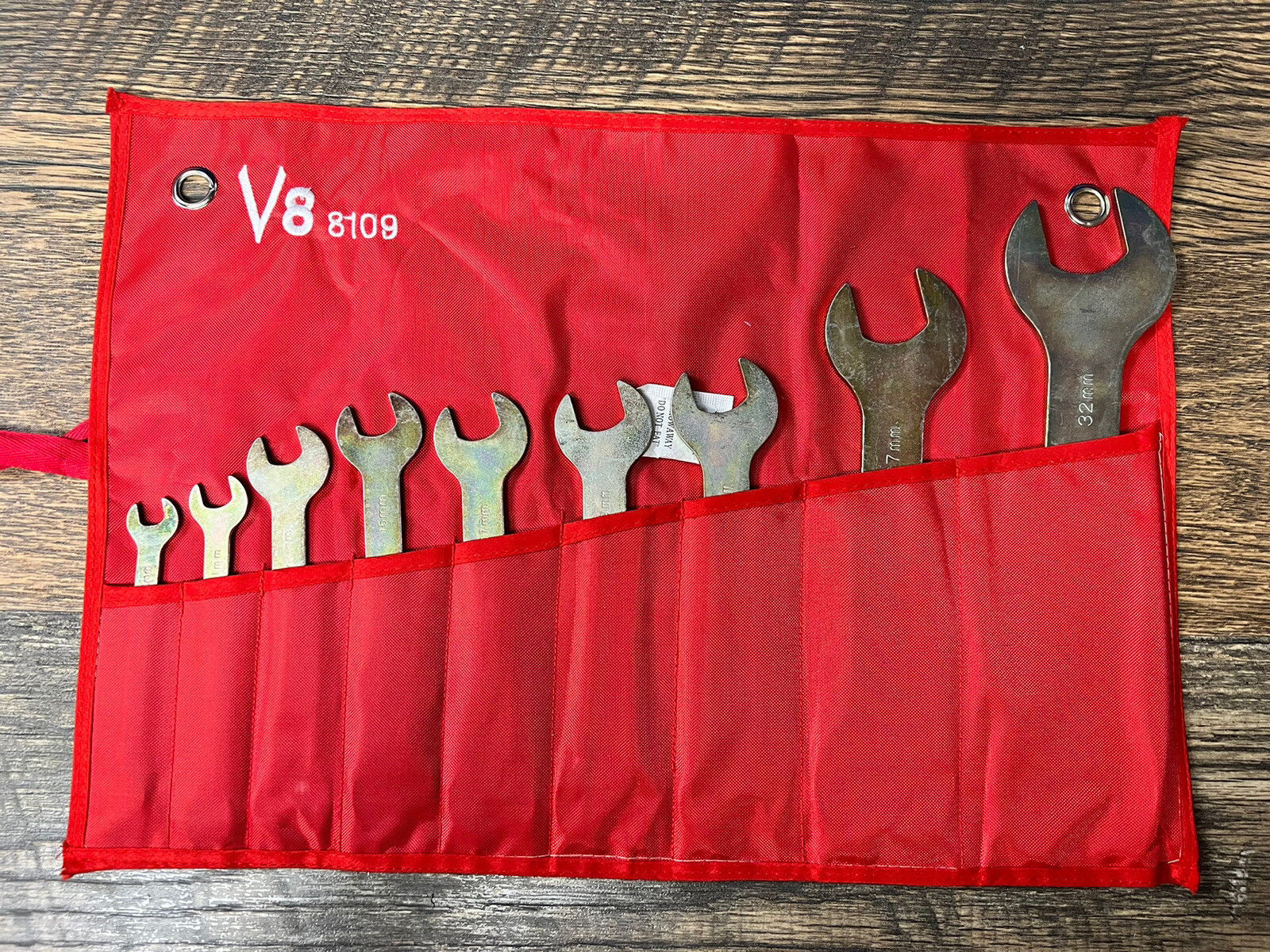 NEW V8 Tools 8109 9 Piece Metric Super Thin Wrench Set