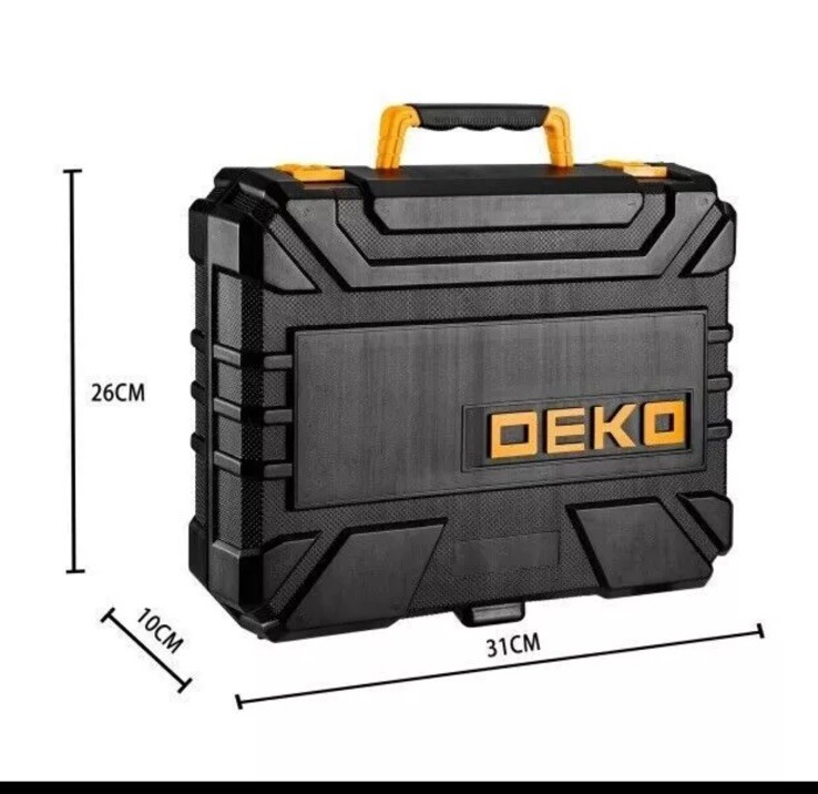 DEKO 126Pcs Hand Tool Kit DIY Household Tool Set 8V Screwdriver Cordless Drill